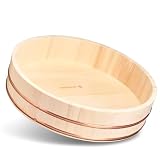 Reishunger Hangiri, Cuenco de Madera para Profesionales (diámetro de 39 cm) – Disponible en 30 cm hasta 60 cm, para arroz Sushi