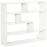 HOMCOM Estantería de Pared 4 Niveles Balda Flotante 94x19,5x80 cm Blanco