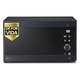 LG MH6565CPW - Microondas con Grill y Display Digital, de 25 Litros y 1000 W, Microondas LG con Función Smart Inverter y EasyClean, Cocina Más Rápido, Mantiene Sabor y Nutrientes, Color Negro