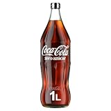 Coca-Cola Zero, Refresco de Cola, Bajo en Calorías - Botella de Vidrio de 1L