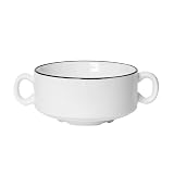 OnePine 255ml Cuencos de Cerámica, Cuencos de Cereales Porcelana, Tazones Desayuno con Asa para Cereal, Ensalada, Sopa, Arroz, Postre