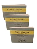 Papier d'Arménie, Papel de Armenia Aromático Tradicional para Purificación de Ambientes, Set de 3 Cuadernillos, Desde 1885