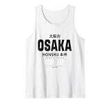 Osaka Japón Honshu Kansai Diseño Gráfico Japonés Camiseta sin Mangas