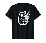 Cute Kawaii Monster Coffee Lover Latte Espresso Camiseta