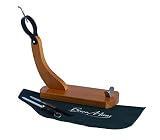 BRICOMIRAS - Jamonero Modelo Huelva Económico | Incluye Cuchillo, Chaira y Cubre Jamón Verde | Base Jamón de Madera de Pino Lacada | Soporte Robusto y Ergonómico, Cubrejamón Verde