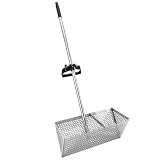 Rastrillo de pulgas de Arena Durable, fácil de Instalar, Dientes Afilados, Cesta Ancha, Herramientas Desmontables prácticas