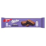 Milka Choco Brownie, Bizcocho Chocolate con Leche y Trozos, 50g
