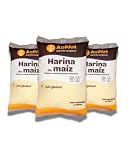 ADPAN Harina de Maíz Sin Gluten 100% Natural | Molida en Molino de Piedra | Ideal para Arepas, Tortillas, Pan y Repostería | Textura Fina y Sabor Auténtico | Pack 3 x 1kg