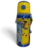Kids Licensing - Botella de Agua Niños y Niñas - Cantimplora de Aluminio con Asa y Cierre de Clic, Libre de BPA y Toxinas, 600 ml, Diseños Infantiles