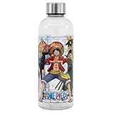 Stor Botella de Agua One Piece 850ml Plastico con Tapa de Rosca Metalica Antigoteo para Colegio Deporte Trabajo