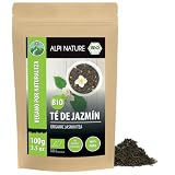 Alpi Nature Té de Jazmin Orgánico 100g, Té Verde Orgánico con Flores de Jazmín, con Cafeína Natural