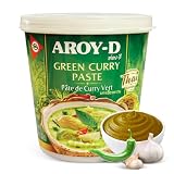 Curry Verde 30% en pasta, Curry Aroy-D, Pasta curry de Tailandia, Elaborado con chiles verdes, hierba de limón, ajo, galanga, lima kaffir y especias, Contiene 1 unidad de 400 gr