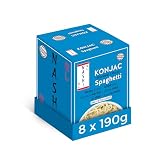 KETO SKINNY Espaguetis Nashi Shirataki Konjac(8 X 190 G) – Receta Premium Con Glucomanano, Keto | Baja En Calorías, Cero Carbohidratos, Vegana Y Sin Gluten, Sin Olores, Rica En Fibra | Comida Lista Pa