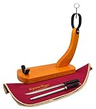 LEPANTO JAMONERO Gondola Modelo HUELVA Hammon EN Color Miel con Cuchillo JAMONERO CHAIRA Y Cubre Jamon DE Regalo VALIDO para EL HOGAR como para Restaurante (Burdeos)