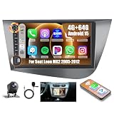 Inefala 4G+64G Autoradio Android 15 para Seat Leon MK2 2005-2012