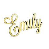 Nombres Decorativos Personalizados en Madera o Acrílico, Cortados con Láser, Marcasitios y Tarjetas de Mesa para Bodas, Fiestas, Cumpleaños y Eventos, Colores Variados