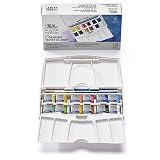 Winsor & Newton acuarela Cotman - Caja de acuarela Pocket Plus - set de 12 medio godets, colores surtidos