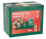AKO Fencing Batería alcalina 9 V 210 Ah alcalina Fuente de alimentación para cercas de Pasto, Voltaje Constante, Larga Vida útil