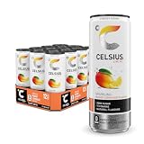 Celsius Bebida Energética Sin Azúcar, Sabor Mango Limón, Energy Drink Funcional - Lata, Pack 12 x 355 ml