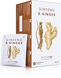 Nutra Tea Té de Jengibre y Ginseng | Té de Jengibre - 20 Bolsas Envasadas Individualmente - Infusión de Hierbas (1 Paquete)