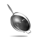 Reishunger Wok Premium de acero inoxidable – 32 cm de diámetro