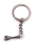 H-Customs Llave inglesa llavero pequeño colgante plata metal
