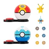 Pokémon Juego de Ataque Sorpresa de Pokémon - Pikachu de 5 cm con Acopio Ball y Mudkip de 5 cm con Buceo Ball más Seis Discos de Ataque