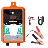 FarmNix Pastor electrico, 24KM cerca eléctrica Controlador de 4J / 12KV | fuente de alimentación de valla eléctrica enchufable para animales Vacas, Caballos, Ovejas, Cabras, Jabalíes