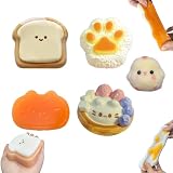 5 Piezas Fufu Squishy Set,Taba Squishy, Squeeze Toy, Adecuado para Todas Las Edades, Juguetes de Alivio del estrés Lindos