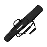 Relaxdays Bolsa de Pesca Negra | accesorios de pesca, grande, para 3 cañas 130 cm 5 compartimentos acolchada, Oxford 1200D