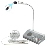 CYSSJF Micrófono Ventanilla Para Banco/Hospital/Clínica, Intercomunicador de Ventana, Altavoz de Intercomunicación Bidireccional, Interfono para Ventanilla (3 Vatios/2 Vías/Volumen Ajustable)