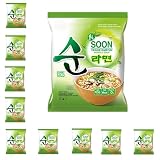 YIJIA | Pack 10x112g Tallarines Coreanos Soon Veggie - Instant Noodle Fideos Corea Ramen Vegetariano