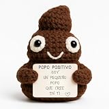 Popó Positivo© | Regalo Divertido y Gracioso | Idea Original | Fiesta y Cumpleanos | Hombre Mujer Nino Nina Adolescente | Caca de Ganchillo Bano| Peluche Motivacional | Amigo Companero | Muneco Comico