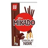 Mikado, Palitos de Galleta, Cubiertos con Chocolate Negro, 75g