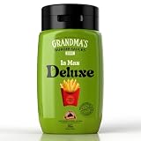 Max Protein Grandma's - LA MAX DELUXE – Salsa Deluxe Zero - Salsa para Patatas - Suave y Sabrosa - Menos de 18 kcal por toma - Baja en Azúcares y en Grasas - Colaboración 'Cocina del Pirata'