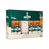 La Sagra - Pack 4 Cervezas de 330 ml de La Sagra Doble Malta - Alc. 6,4 Vol. - Pack de 4 botellas de 33cl + Vaso 1/2 pinta - Total: 1320 ml
