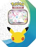 Pokémon: Lata Celebración 30.º Aniversario: Sylveon ex de JCC Pokémon (1 Carta holográfica de promoción y 4 Sobres de Mejora)