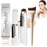 Stick de Base Coreano Que Cambia de Color,Color Changing Foundation Stick | 2 en 1 Corrector Maquillaje Base con Cabezal Brocha + Cepillo de Maquillaje, para Todo Tipo de Piel