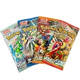 Lote de 4 sobres aleatorios de cartas Pokémon en japonés.