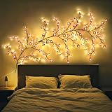 SUPRBIRD Cadena de luces con flor de cerezo, iluminación de ramas, 96 LED, flor de cerezo, decoración de pared con mando a distancia, 8 modos y temporizador, ramas de sakura flexibles, decoración para