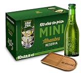 Alhambra Reserva 1925 Mini, Cerveza Extra, Pack 10 Botellines x 22,5cl