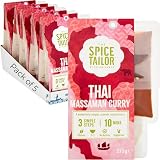The Spice Tailor - Kit de comida de salsa de curry asiático, curry tailandés Massaman, paquete de 5, vegetariano