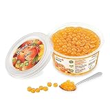 INSPIRE FOOD Bubble Tea Popping Boba Melocotón 450 gramos | Prepara delicioso boba tea en casa | listo para usar sin necesidad de cocinar