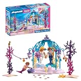 PLAYMOBIL | Fantasy & Magic | Boda submarina | Cenador de Sirena con linternas Luminosas | Juguete de Sirena para niños a Partir de 4 años | 72104