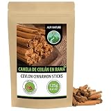 Alpi Nature Canela de Ceylan en Rama 125g, Canela Ceylan Palitos 80 mm, aprox. 14-16 por Bolsa