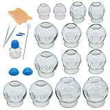 Juego de Terapia de Ventosas Profesional Tradicional China de 14 Tazas, Herramientas de Masaje de Espalda