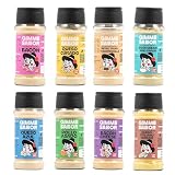 Gimme Sabor Caja Gourmet – 8 Sazonadores 100% Vegetales: Queso Curado, Parmesano, Sour Cream & Onion, Bacon, Bacon & Cheese, Pollo Asado, Queso Azul, Setas Trufa & Mantequilla – Sin Gluten ni Lactosa