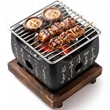 Mini Parrilla Japonesa para Barbacoa, Parrilla de Carbón, 16.5x14.5cm