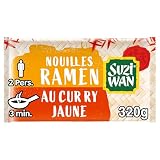 SUZI WAN Pasta precocida WOK Ramen Curry, amarillo, 2 x 160 g