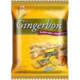 Gingerbon Jengibre Miel Limón Caramelo 125g | Caramelos con jengibre real y miel - alivian dolor de garganta - sabor refrescante y elegante